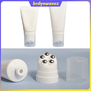 [BRDYNWAVE2] Recipientes de botella suave recargables con bolas de rodillo de acero para artículos de tocador y otros cosméticos (2)