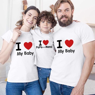 Amor Camiseta De La Familia De Coincidencia De Ropa Mirada Madre Hija Papá Hijo Camisetas Mamá Y Yo Bebé Trajes