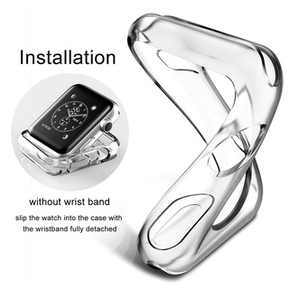 Protector De Pantalla Transparente Para Apple Watch Caso 44 Mm 40 TPU Parachoques Cubierta 42 38 Accesorios SE 6 5 4 3 (2)