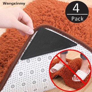[wangxinmy] paquete de 4 tapones de alfombra antideslizante de goma alfombrilla de esquina lavable alfombras almohadilla venta caliente
