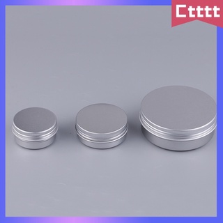 (Ctttt) 5 piezas 30/40/120 ml De aluminio redondo botella De almacenamiento De latas De labios con tapa De hilo Para labios Balm Cosméticos