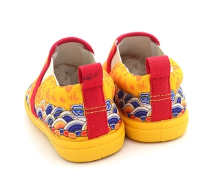 Cc&mama niños Kindergarten zapatos de interior zapatos de escuela estilo león danza impreso zapatos de lona suelas suaves peso ligero (3)