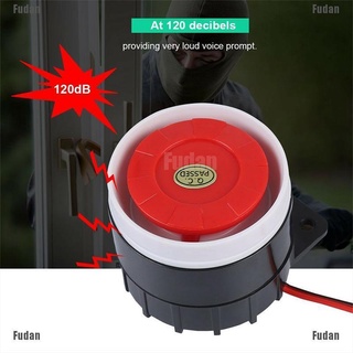 <fudan> mini bocina con cable para coche sirena de seguridad para el hogar sistema de alarma de sonido 110db dc 12v