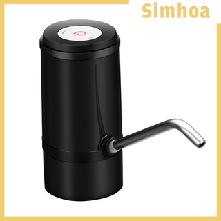 [SIMHOA] Bomba de agua eléctrica automática USB recargable galón dispensador de botellas bomba negro (7)
