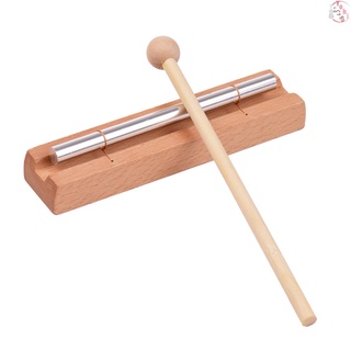 ♫Campanas de madera de 1 tono con mazo instrumento de percusión para oración Yoga meditación campana Musical para niños maestros aula recordatorio campana