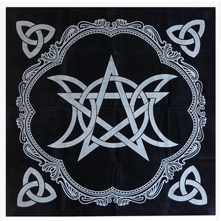 Nuevo Triple Luna Pentagrama Altar Tarot Paño De Adivinación Tarjeta De Terciopelo Mantel gyxcadia365 (1)