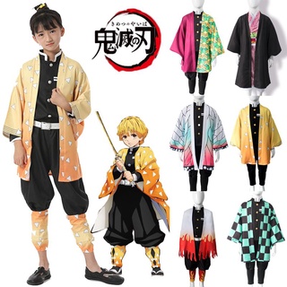 demon slayer kimetsu no yaiba kamado nezuko kids cosplay anime traje kimono túnicas