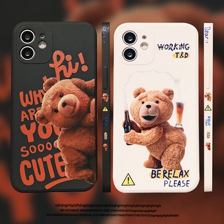 Soft Case For Samsung A22 LTE A02 A02s A72 A52 A32 A12 A71 A51 A21s A50 A50s A30s A30 A20 4G 5G Cute Ted Bear