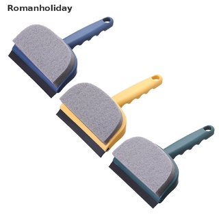 [romanholiday] cepillo de limpieza 2 en 1 de silicona con cuchilla limpiadora de ventanas herramienta cl