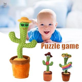 super lindo cactus eléctrico juguete hablando grabación baile peluche rompecabezas novedad regalos para niños