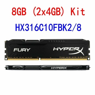 8 gb (2 x 4 gb) HX316C10FBK2/DDR3 PC3 12800 1600 RAM Kit para HyperX FURY negro Upgrade computer AD34