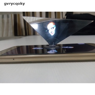 [gvry] 2 piezas 3d holograma pirámide proyector de vídeo soporte universal para teléfono (7)