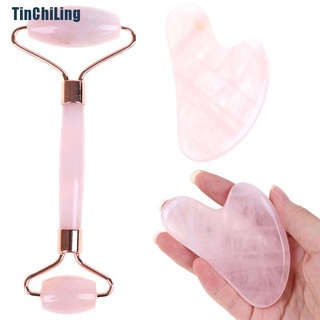 [pulgadas] Rodillo de cristal masaje Facial rodillo de Jade piedra rosa belleza piel herramienta [caliente]