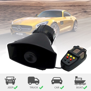 Lm-car bocina de alarma 12V 100W 7 sirena sonidos de sirena de coche bocina de vehículo micrófono PA sistema de altavoces fuerte alarma de seguridad (1)
