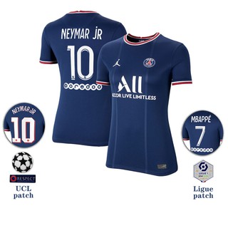 jersey/camiseta de fútbol 2021-2022 paris saint-germain mujer local agregar nombre y parche 21/22 psg