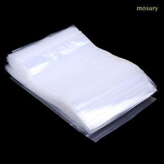 mosury 100 bolsas de plástico resellables con cierre de cremallera transparente transparente bolsa de polietileno 7cmx10cm