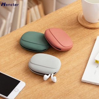 simple y elegante teléfono móvil cable de datos bolsa de acabado de silicona auriculares caja de almacenamiento de objetos pequeños bolsa de almacenamiento menster