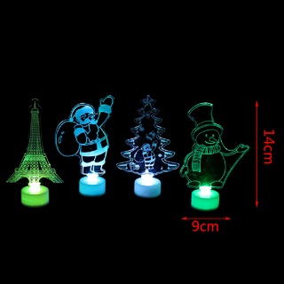 yoyohup 1pcs navidad decoración del hogar coloridas luces led árbol santa claus luz de noche cl (1)