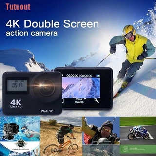 Cámara De acción deportiva 4k 1080p Hd 2 pulgadas doble pantalla Wifi impermeable Como Go Pro Uk para Celular (5)