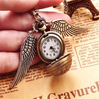 Collar Con Colgante De Snitch Dorado Con Alas/Reloj Harry Potter