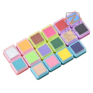 16 colores arco iris almohadilla de tinta dedo pintura lindo almohadilla de tinta para sellos de goma sellos DIY Scrapbooking papel diario decoración de tarjetas