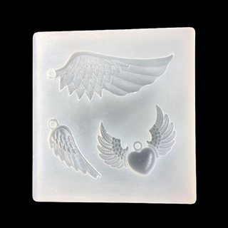[xingher] Molde transparente con alas de ángel/colgante epoxi/molde de Chocolate para bodas/decoración de silicona/Fondant/molde de azúcar (1)