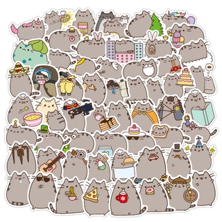 100 pegatinas pusheen cat doodle pegatinas de dibujos animados para niños (2)