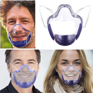 pc máscara facial transparente transparente protector bucal cubierta reutilizable antiniebla (2)