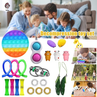 22pcs fidget juguetes conjunto sensorial juguetes pack para niños adultos simple dimple figet juguetes alivio del estrés anti-ansiedad herramientas