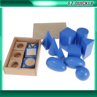Juego De bloques Geométricos De madera Para aprendizaje temprano juguetes Educativos Para niños
