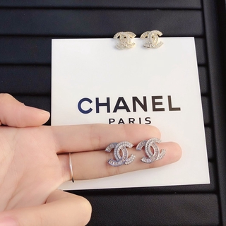 Chanel pendientes de plata 925 doble C pendientes joyería para mujer (6)