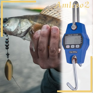[Amleso2] Mini grúa Industrial de 300 kg/600 lbs con gancho de caza de pesca al aire libre grande equipaje colgante escala LCD pantalla bolsillo (8)