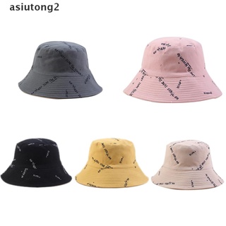 (Asiutong2) letra impresión Harajuku cubo sombrero al aire libre Fishman sombrero playa sombrero de sol verano 11