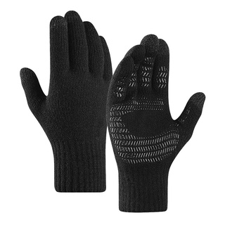 guantes de punto para pantalla táctil de invierno para exteriores/guantes térmicos antideslizantes para correr/ciclismo