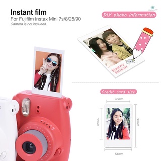 Fujifilm Instax Mini 20 Hojas De Película Blanca De Papel Fotográfico Instantánea Álbum De Impresión Para 7s/8/25/70/90/9/11 (3)