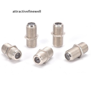 [attractivefinewell] venta caliente 10 pack f tipo acoplador adaptador conector hembra f/f jack rg6 cable coaxial coaxial
