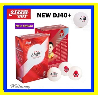 Wellsunny Dhs Ball nueva actualización Dj40 3 estrellas blanco Bola de tenis de mesa de Ping Pong Bola