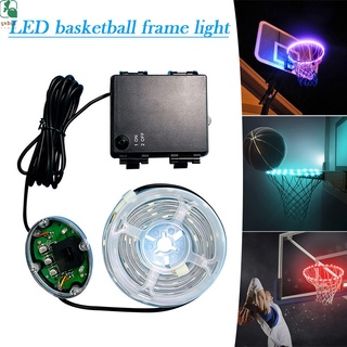 Led baloncesto aro luces cambio de Color lámpara de noche cesta luz Solar baloncesto lámpara Sensor de luz barra