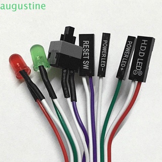 Augustine Cables de ordenador duraderos ATX caso interruptor conectores de Cable de 65 cm PC de escritorio HDD luz LED caso de ordenador de alimentación en Reset