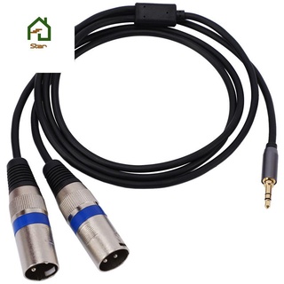 cable de audio multifunción 3.5/6.35 mm macho jack a doble xlr macho jack cable xlr cable de extensión 6.35/3.5 mm 3m