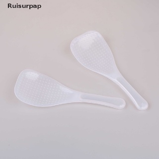 [ruisurpap] 2 piezas de cocina antiadherente arroz paleta de mano rollo de cucharas de plástico transparente cucharas de comida venta caliente