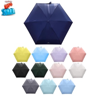 Travel Umbrella Mini Portable Lightweight Compact Parasol Windproof Compact Folding Umbrella for Sun Navy
