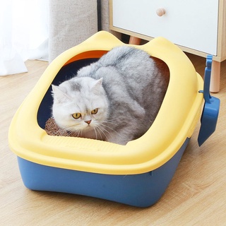 [0913] caja de arena para gatos semicerrada superior en caja de arena de gran espacio para gatos, inodoro, suministro de mascotas (1)