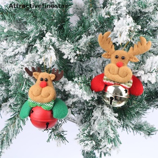 [afs] 1 pza adornos colgantes de árbol de navidad con colgante de santa claus/campana pequeña/decoración de navidad