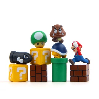 Super Mario Bros Luigi Mario Yoshi Koopa Yoshi Mario Maker Odyssey hongo Toadette PVC figuras de acción juguetes modelo muñecas