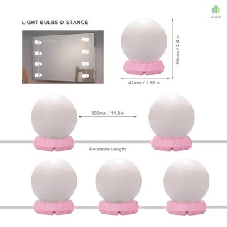 Kit De luces led espejo con 10 bombillas ajustables De vany 10 brillos y 3 Modos De iluminación USB cuerda De Luz Para maquillaje (9)