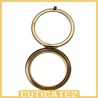 [Cuticate2] espejo de bolsillo antiguo compacto de doble cara plegable maquillaje espejo cosmético