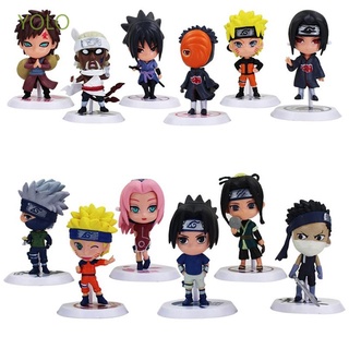 Yolo Comics Naruto 7cm Kakashi figuras de acción Gaara Sasuke Obito 6 unids/lote Itachi modelo Figurine Sakura