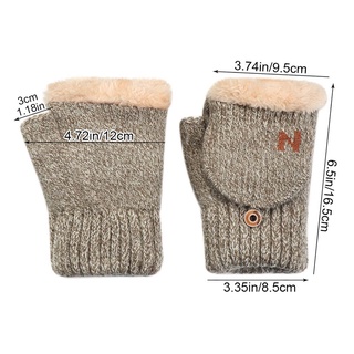 Boomoon guantes De peluche suaves sin Dedos/Fashion/calientes Para invierno/multicolores (3)