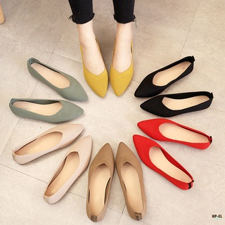 Women Classic Pointy Toe Ballet Flat Shoes Single Shoes Casual Shallow Mouth Flat Shoes for Spring (2)